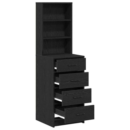 Credenza Rovere nero 40 x 41 x 135 cm Legno multistrato