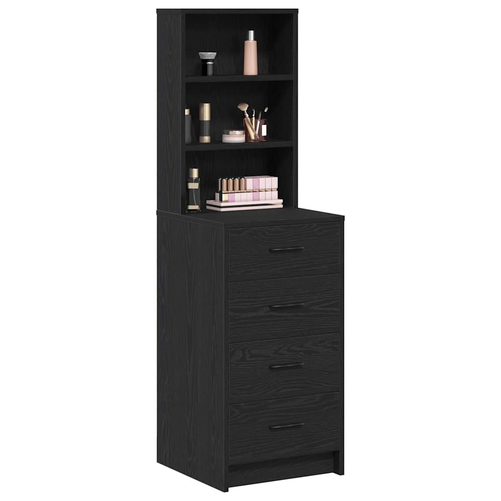 Credenza Rovere nero 40 x 41 x 135 cm Legno multistrato