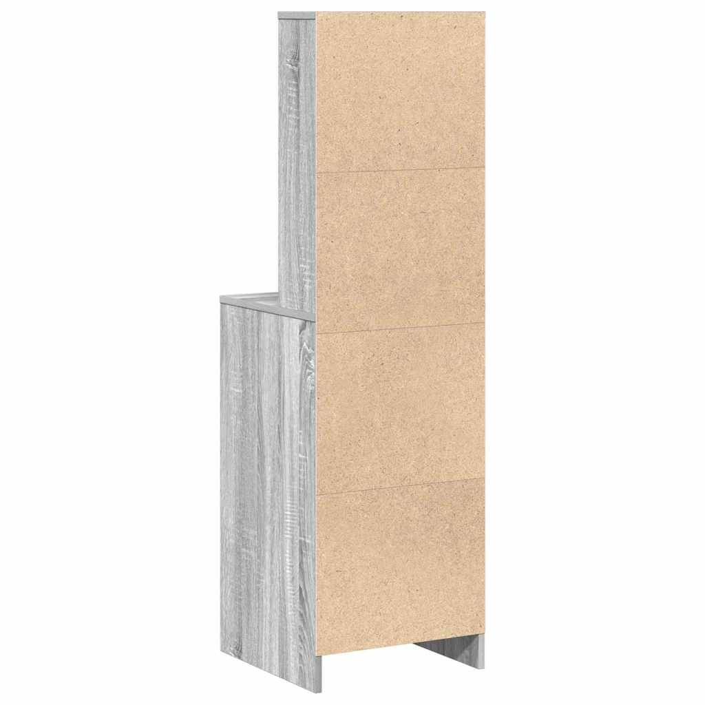 Credenza Grigio sonoma 40 x 41 x 135 cm Legno multistrato
