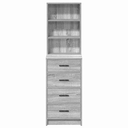 Credenza Grigio sonoma 40 x 41 x 135 cm Legno multistrato