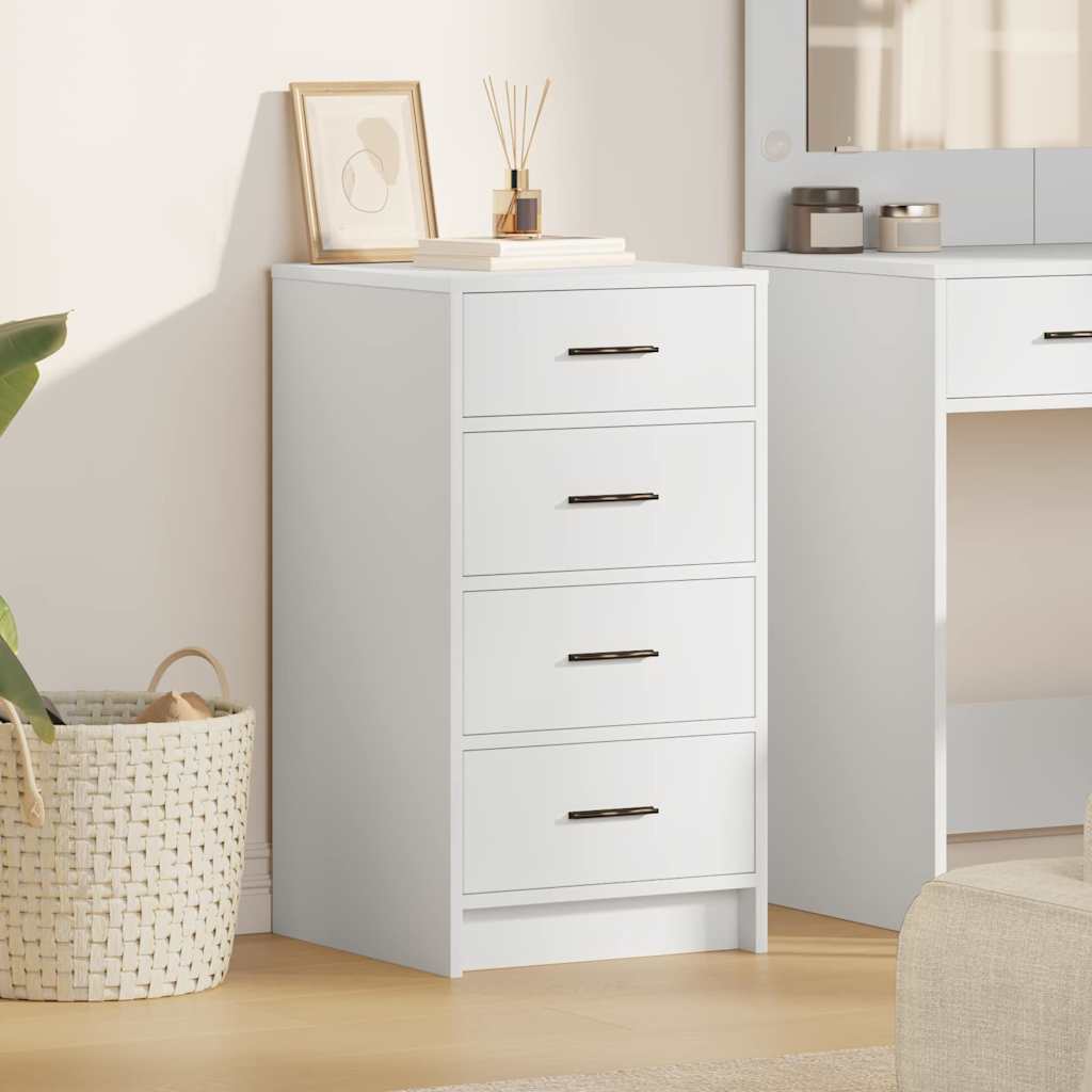 Credenza con cassetto Bianco 40 x 41 x 75 cm Legno multistrato