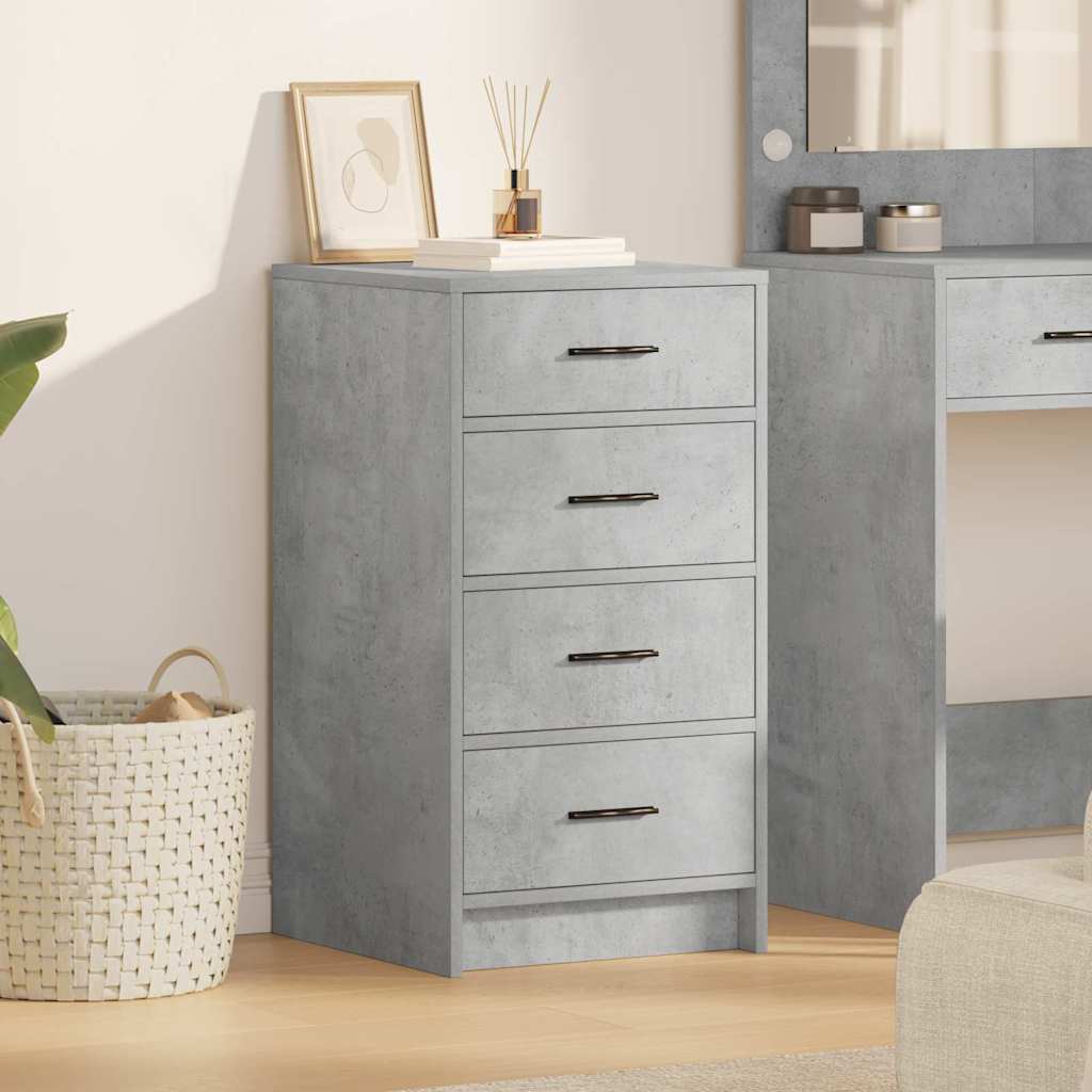 Credenza Grigio cemento 40 x 41 x 75 cm Legno multistrato