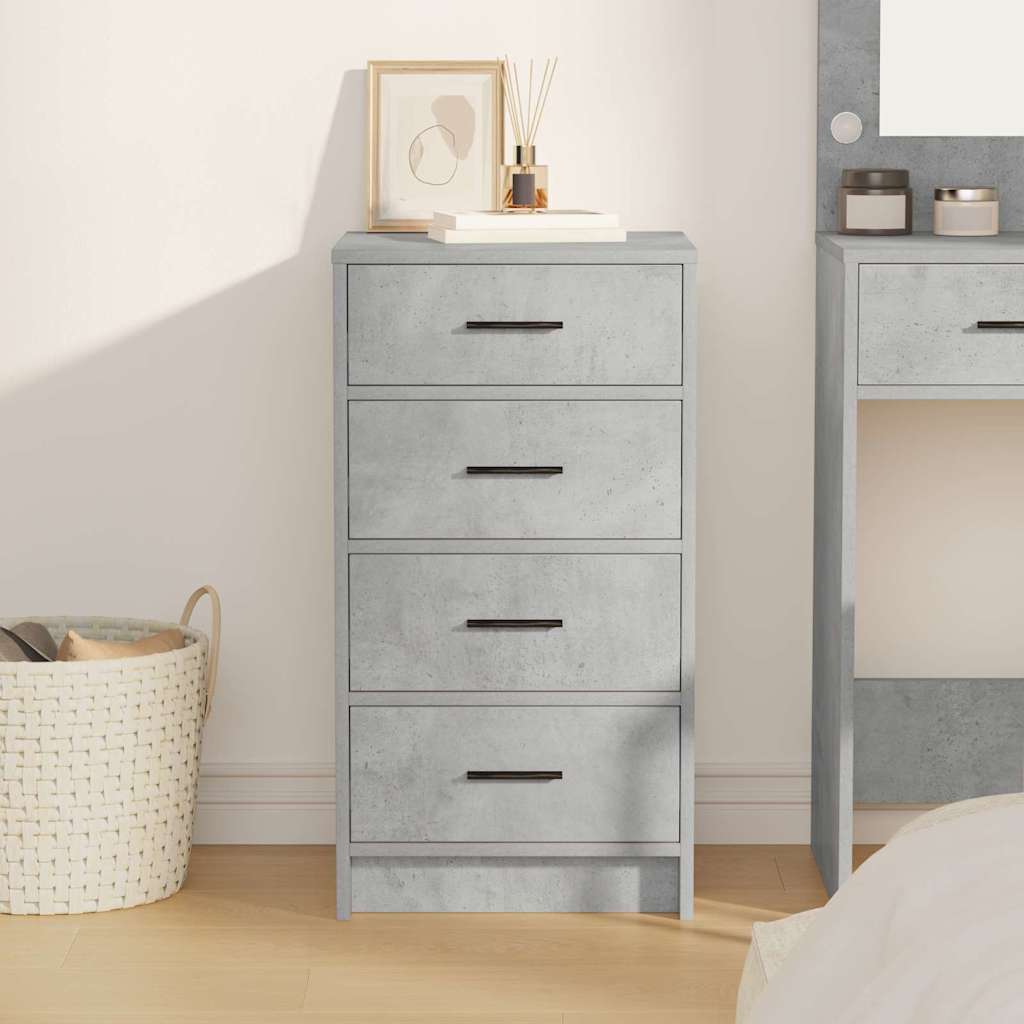 Credenza Grigio cemento 40 x 41 x 75 cm Legno multistrato