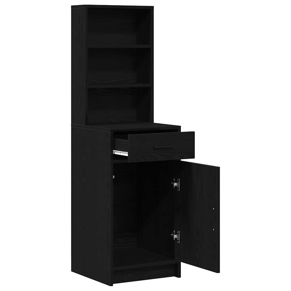 Credenza Rovere Nero 40 x 40,5 x 135 cm Legno multistrato