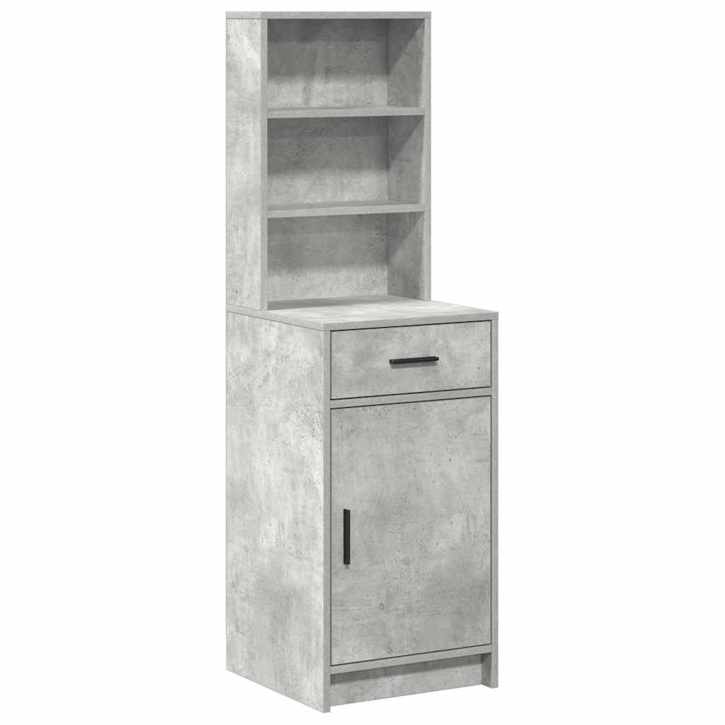 Credenza Grigio cemento 40 x 40,5 x 135 cm Legno multistrato