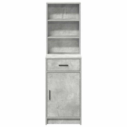 Credenza Grigio cemento 40 x 40,5 x 135 cm Legno multistrato