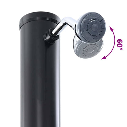 Doccia Solare da Esterno Nero 217 cm PVC e Alluminio | homemem39