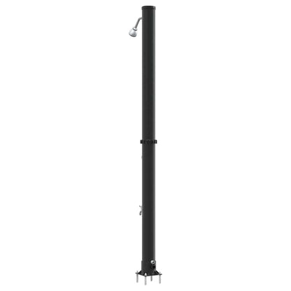 Doccia Solare da Esterno Nero 217 cm PVC e alluminio - homemem39