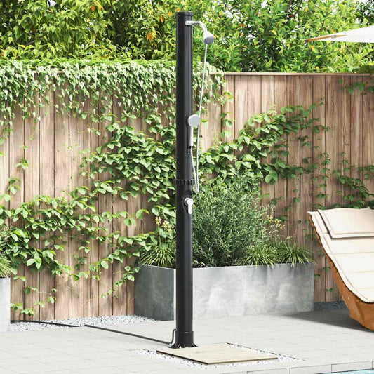 Doccia Solare da Esterno Nero 217 cm PVC e Alluminio | homemem39
