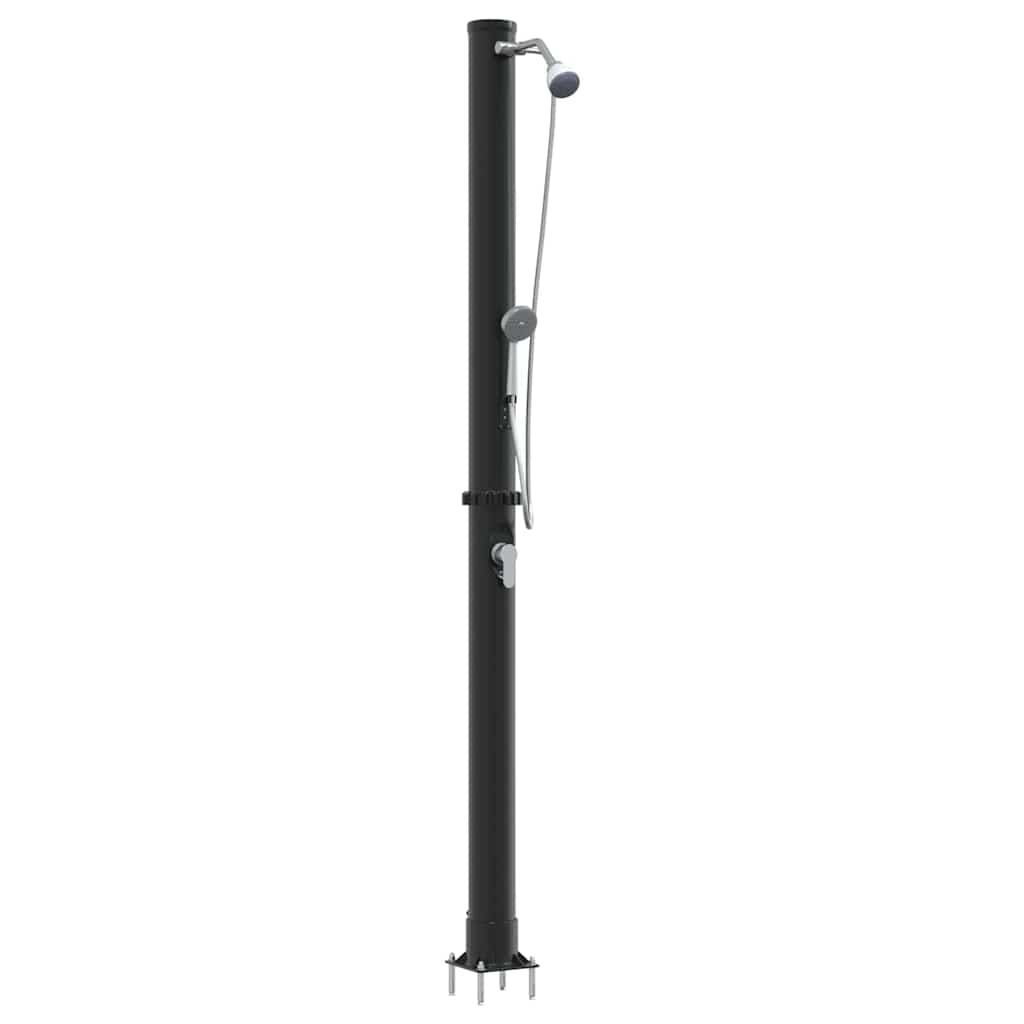 Doccia Solare da Esterno Nero 217 cm PVC e Alluminio | homemem39