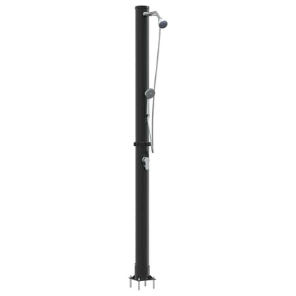 Doccia Solare da Esterno Nero 217 cm PVC e Alluminio | homemem39