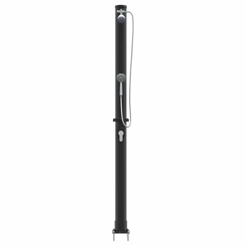 Doccia Solare da Esterno Nero 217 cm PVC e Alluminio | homemem39