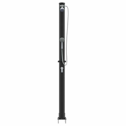 Doccia Solare da Esterno Nero 217 cm PVC e Alluminio | homemem39