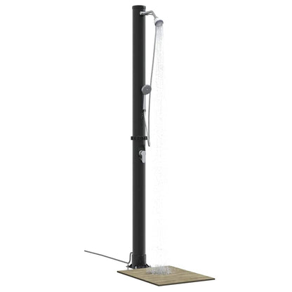 Doccia Solare da Esterno Nero 217 cm PVC e Alluminio | homemem39