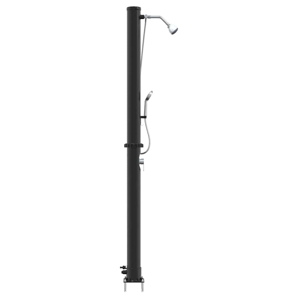 Doccia Solare da Esterno Nero 217 cm PVC e Alluminio | homemem39