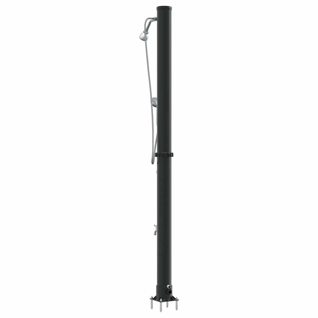 Doccia Solare da Esterno Nero 217 cm PVC e alluminio - homemem39