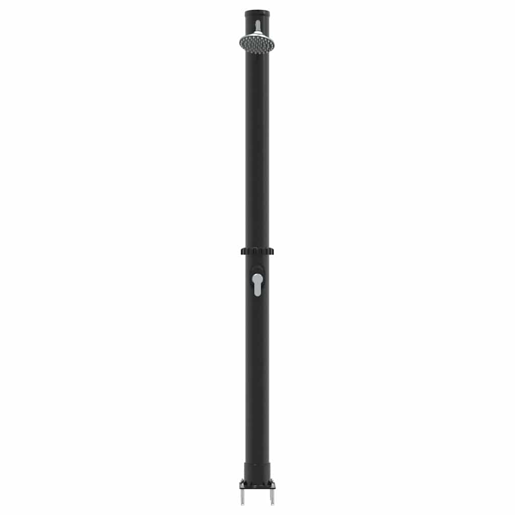 Doccia Solare da Esterno Nero 217 cm PVC e alluminio - homemem39