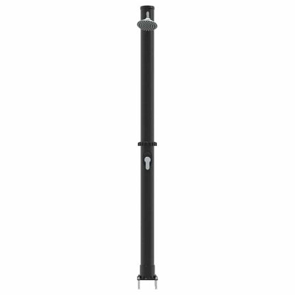 Doccia Solare da Esterno Nero 217 cm PVC e alluminio - homemem39