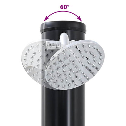 Doccia Solare da Esterno Nero 217 cm PVC e alluminio - homemem39