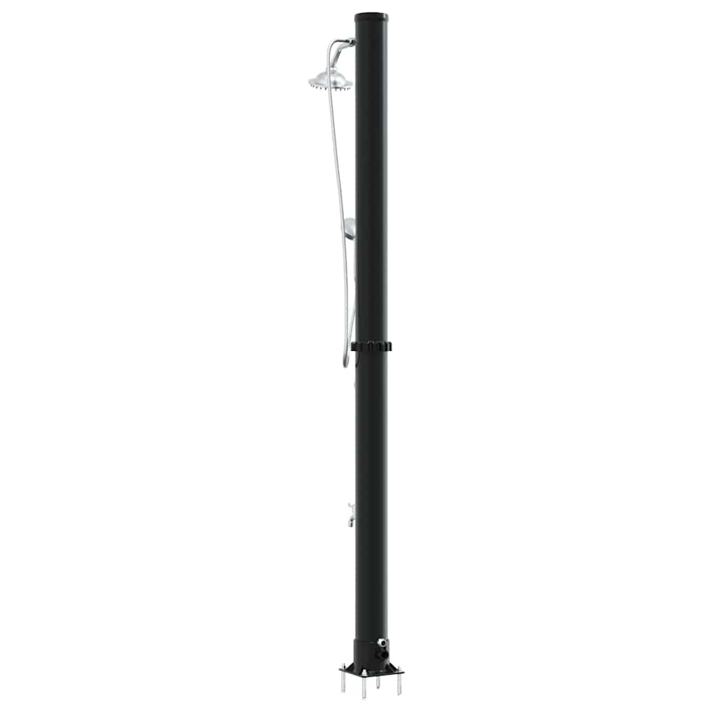 Doccia Solare da Esterno Nero 217 cm PVC e alluminio - homemem39
