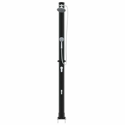 Doccia Solare da Esterno Nero 217 cm PVC e alluminio - homemem39