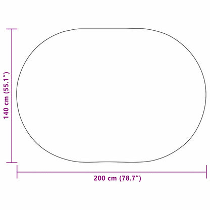 Tappeto ZIZUR Marrone 200 x 140 cm Polipropilene