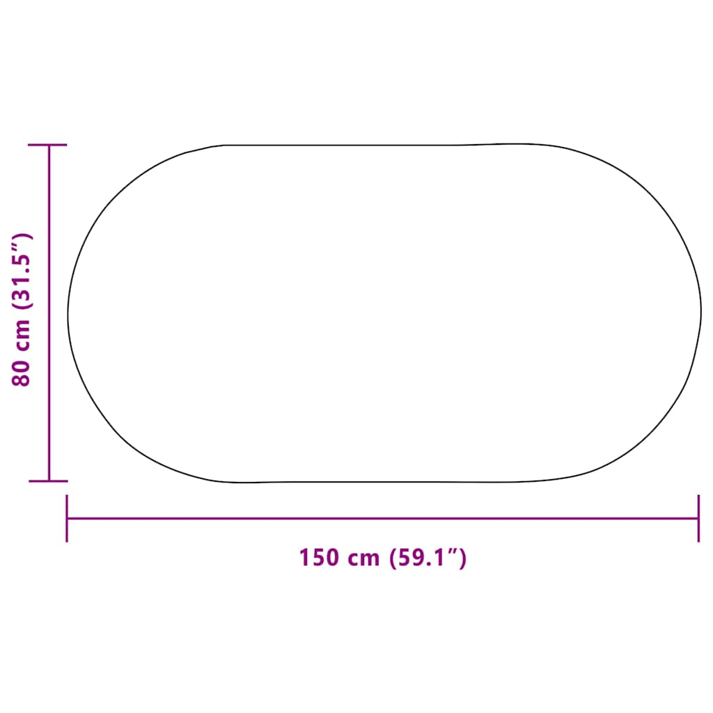 Tappeto ZIZUR Crema 150 x 80 cm Polipropilene | homemem39
