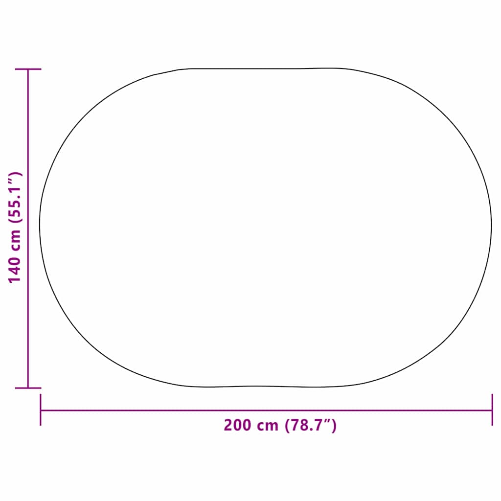Tappeto ZIZUR Crema 200 x 140 cm Polipropilene