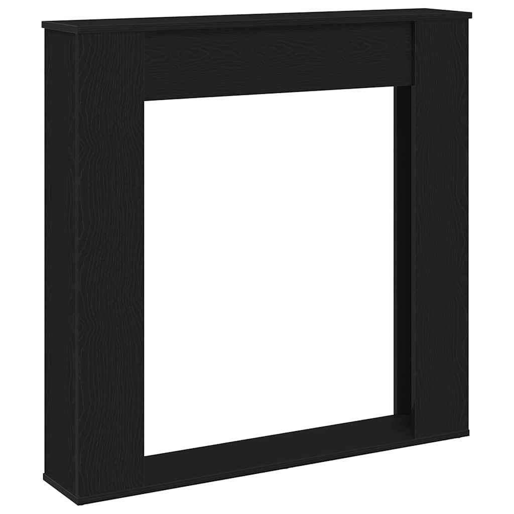 Cornice per Camino Rovere Nero 100x20x100 cm in Truciolato - homemem39