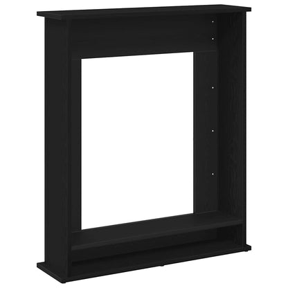 Cornice per Camino Rovere Nero 75x20x87,5 cm in Truciolato - homemem39