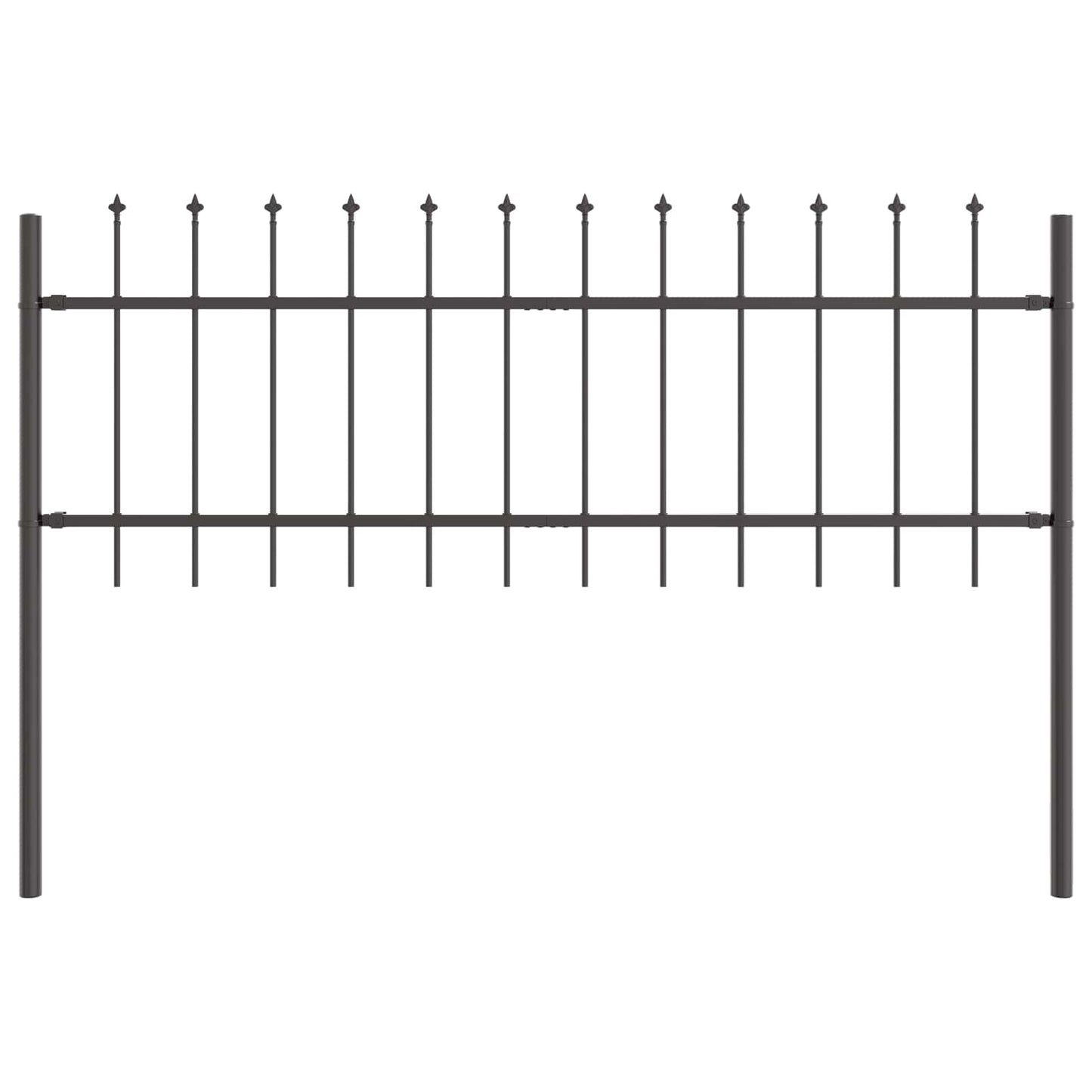 Recinzione per Giardino 2 pcs Grigio 3,4 x 0,6 m | homemem39