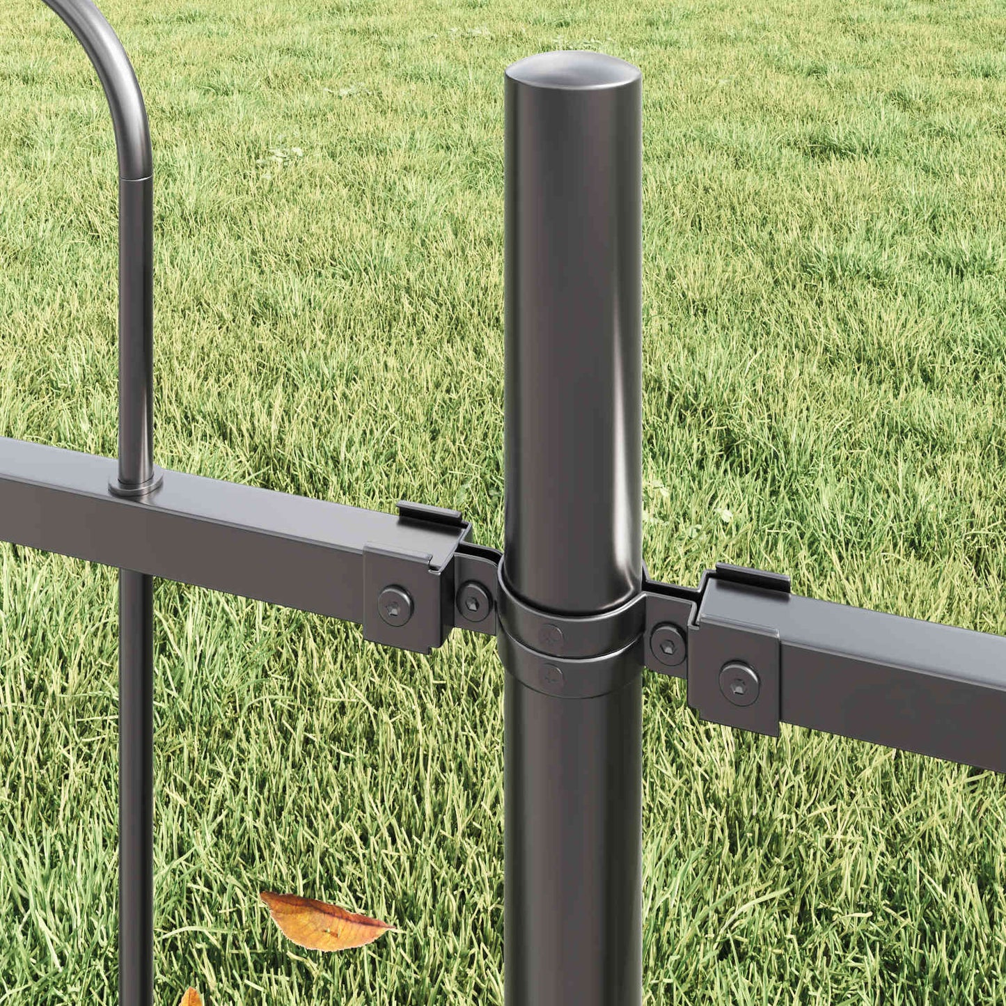 Recinzione per Giardino 2 pcs Grigio 3,4 x 0,6 m