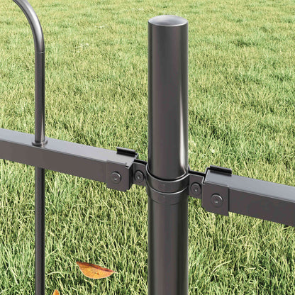 Recinzione per Giardino 2 pcs Grigio 3,4 x 0,6 m