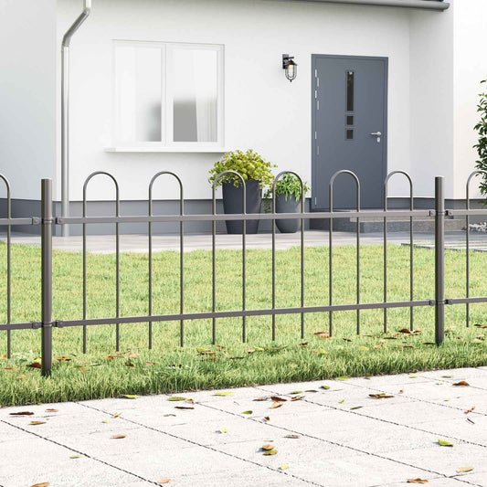 Recinzione per Giardino 2 pcs Grigio 3,4 x 0,6 m