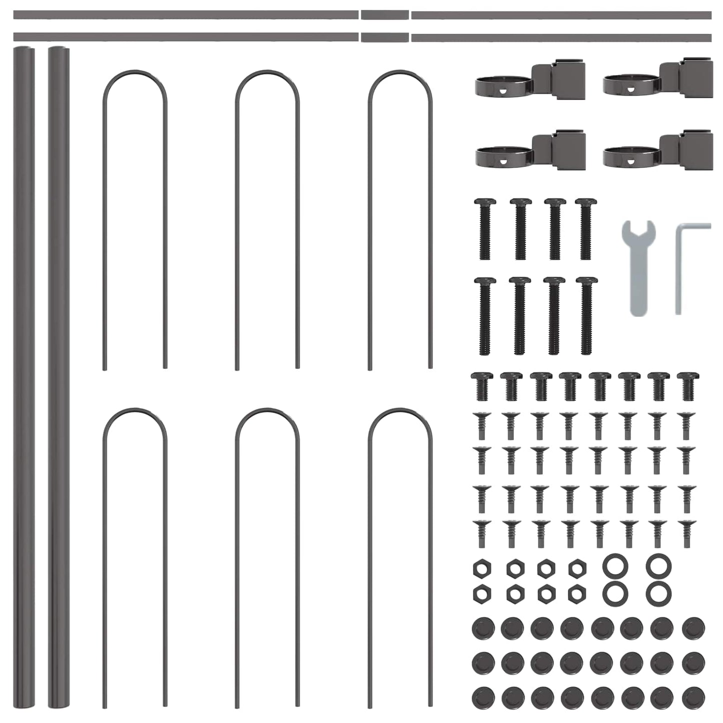 Recinzione per Giardino 2 pcs Grigio 3,4 x 0,6 m | homemem39