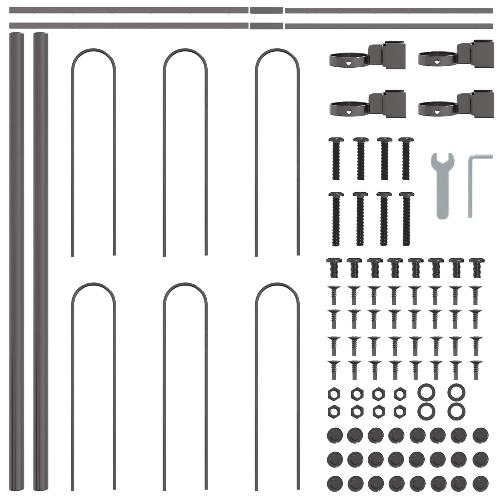Recinzione per Giardino 2 pcs Grigio 3,4 x 0,6 m | homemem39