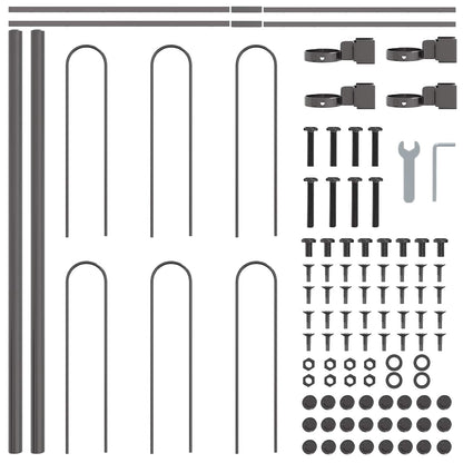 Recinzione per Giardino 2 pcs Grigio 3,4 x 0,6 m | homemem39