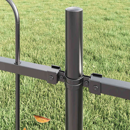 Recinzione per Giardino 2 pcs Grigio 3,4 x 1,2 m