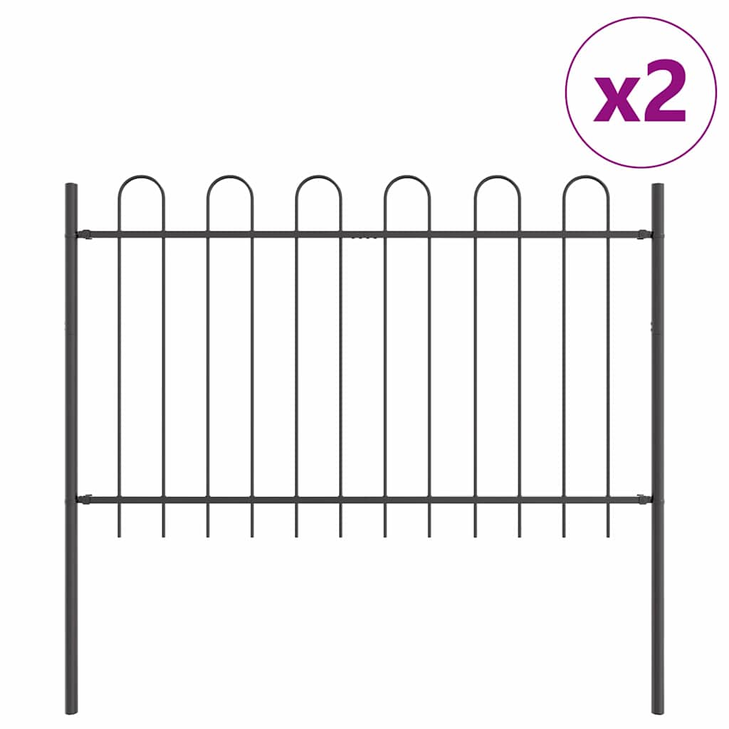 Recinzione per Giardino 2 pcs Grigio 3,4 x 1,2 m | homemem39