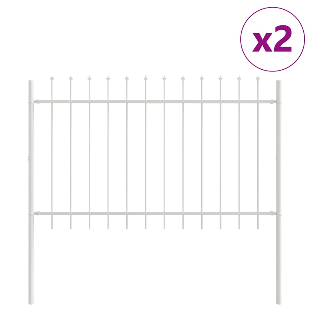 Recinzione per Giardino 2 pcs Bianco 3,4 x 1 m | homemem39
