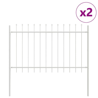 Recinzione per Giardino 2 pcs Bianco 3,4 x 1 m | homemem39
