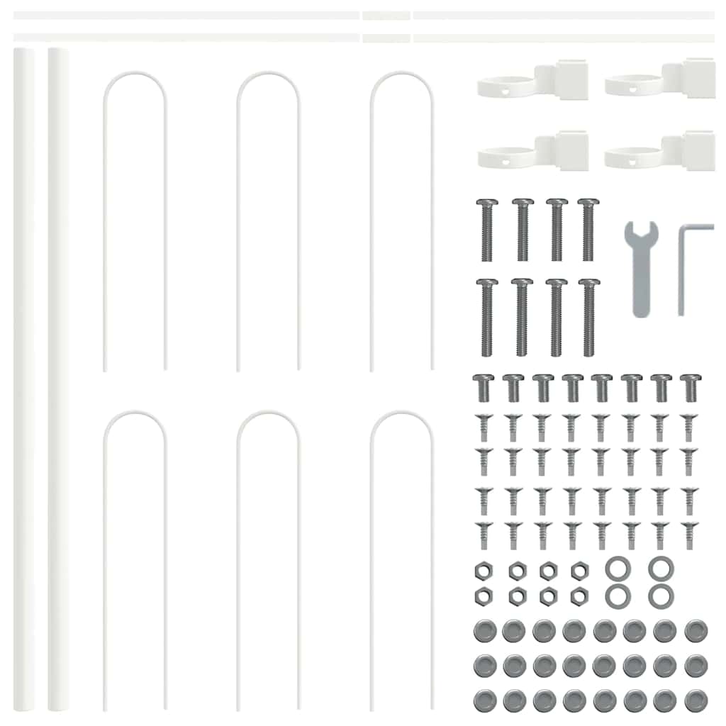 Recinzione per Giardino 2 pcs Bianco 3,4 x 0,6 m