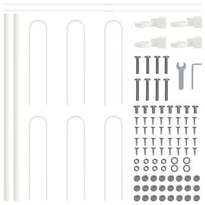 Recinzione per Giardino 3 pcs Bianco 5,1 x 0,6 m