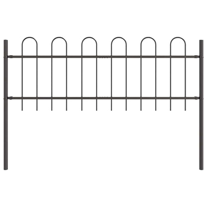 Recinzione per Giardino 4 pcs Grigio 6,8 x 0,6 m