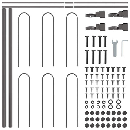 Recinzione per Giardino 4 pcs Grigio 6,8 x 0,6 m | homemem39