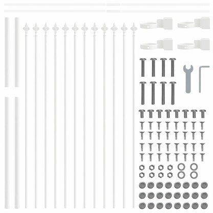 Recinzione per Giardino 4 pcs Bianco 6,8 x 1,2 m | homemem39