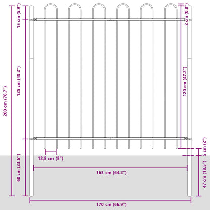 Recinzione per Giardino 4 pcs Bianco 6,8 x 0,8 m