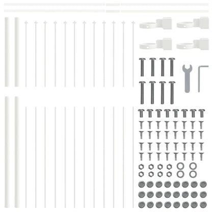 Recinzione per Giardino 5 pcs Bianco 8,5 x 1,5 m