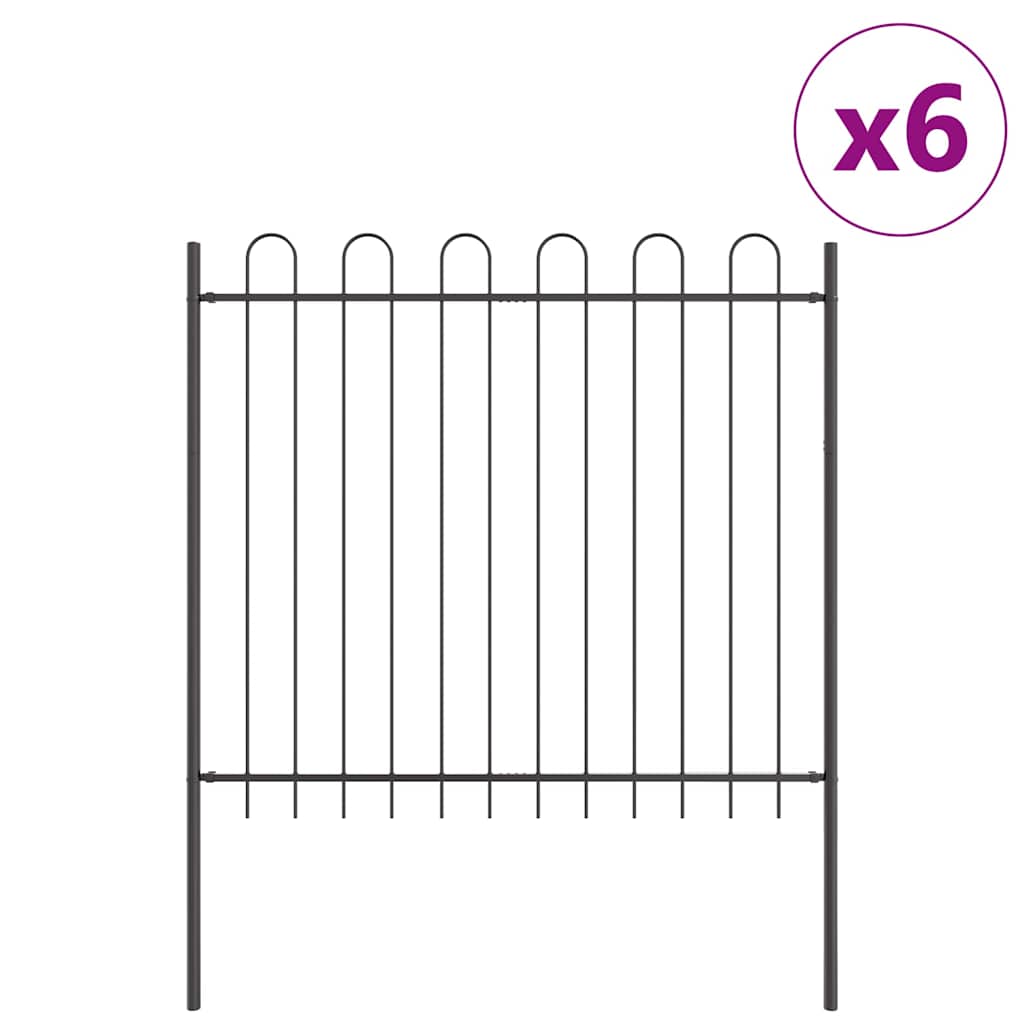 Recinzione per Giardino 6 pcs Grigio 10,2 x 1,5 m | homemem39