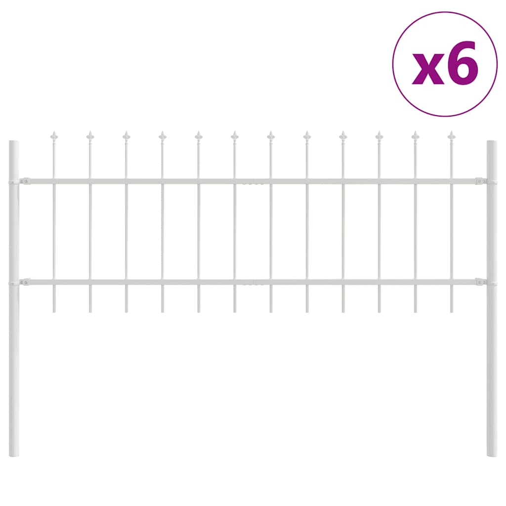 Recinzione per Giardino 6 pcs Bianco 10,2 x 0,6 m | homemem39